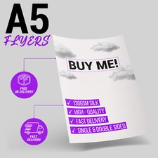 A5 Flyers Leaflets Full Colour Single or Double Sided 130gsm Silk -148mm x 210mm