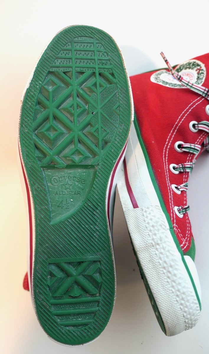 Vintage Christmas Jingle Bell Chuck Taylor Converse All Star Red