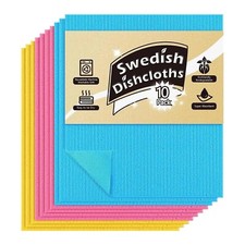 10 Pack Swedish Dishcloths Reusable Absorbent Sponge Cloth for Kitchen Use