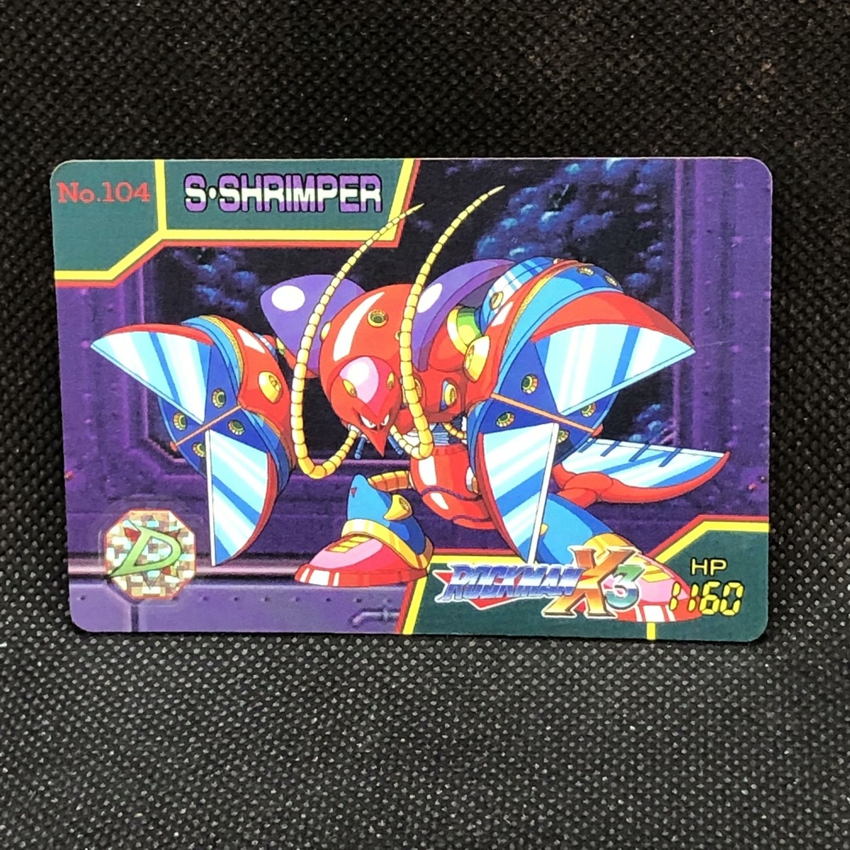 Scissors shrimp Megaman X3 No.104 Card 1995 Bandai Japanese Japan