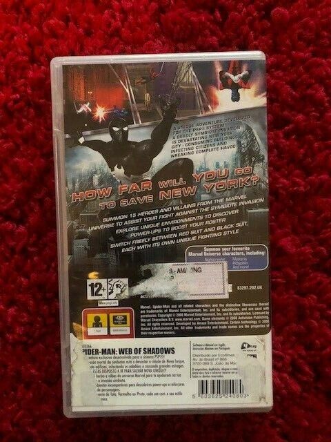 Spider-Man Web of Shadows Amazing Allies Spiderman REGION FREE Sony PSP  English 