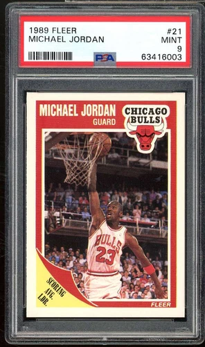 Michael Jordan Card 1989-90 Fleer #21 PSA 9