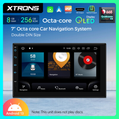 Qualcomm CPU 2-Din 7'' Android 13 8+256GB Car Stereo GPS Radio Head Unit DSP HDMI