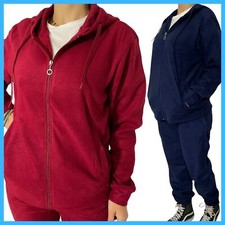 Tuta in pile da donna invernale completa sportiva tracksuit pesante calda comoda