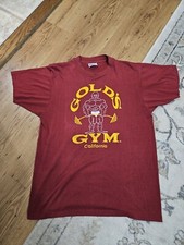 Gold  s Gym T-Shirt 80s Vintage Size Large Single Stitch California