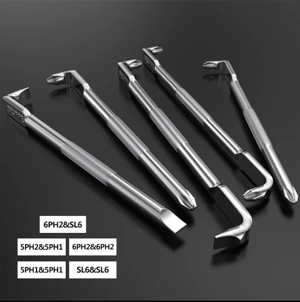 Cacciaviti Offset a 90 Gradi Magnetici: Set Acciaio Inossidabile