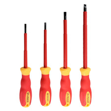 Flat Headed Slotted VDE Electricians Electrical Screwdrivers 3.5 - 6.5mm Hybrid