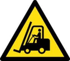 M-ITALY CARTELLO SEGNALETICO TRIANGOLO - PERICOLO CARRELLI ELEVATORI - segnale