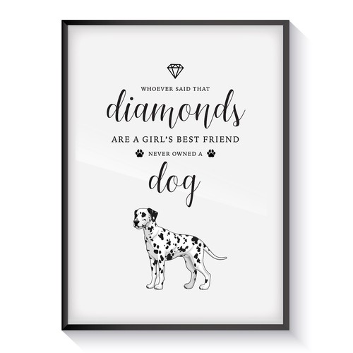 Dog Prints A4, A5 Framed and Unframed Options Pet Wall Art - Choose Your Breed - Picture 5 of 19