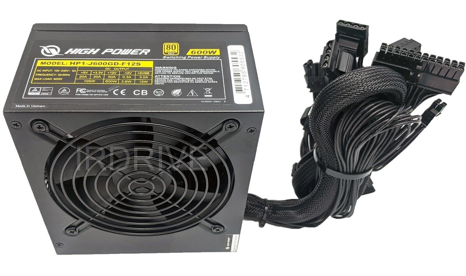 600W Black Upgrade Power Supply for DELL XPS 8910 8920 8930 8300 8900