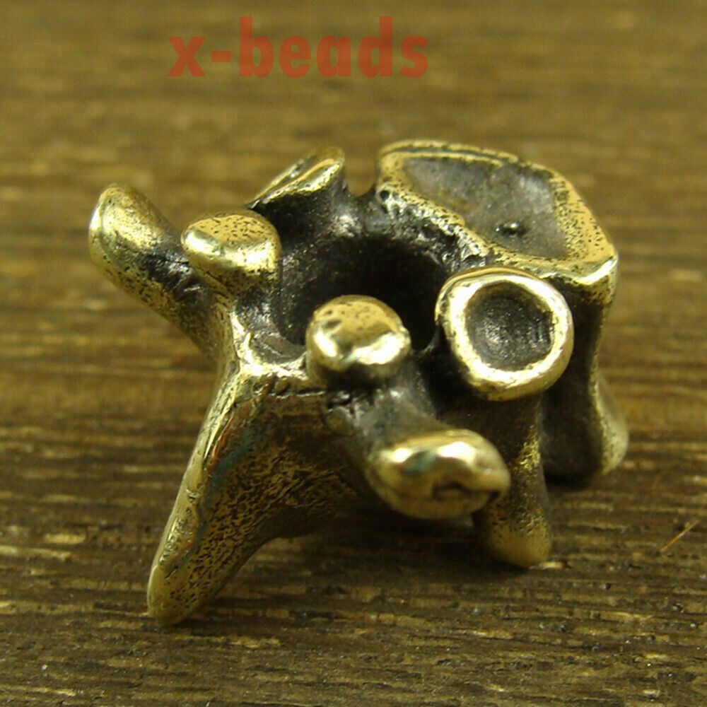 Vertebrae shaped Solid Brass Lanyard Paracord beads for Knife XLB093 PCS  Set