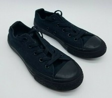 Converse Chuck Taylor All Star Youth Unisex Kid's Size 1 Sneakers Black Canvas
