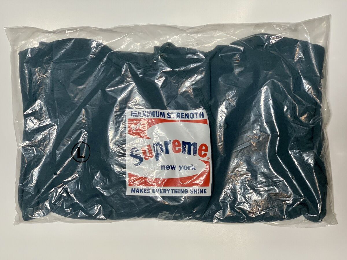 Supreme Shine Hooded Sweatshirt Slate Large - Deadstock in Original Bag.