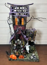 Spooky Metal Haunted House Halloween Ghost tea light Candle Holder decoration