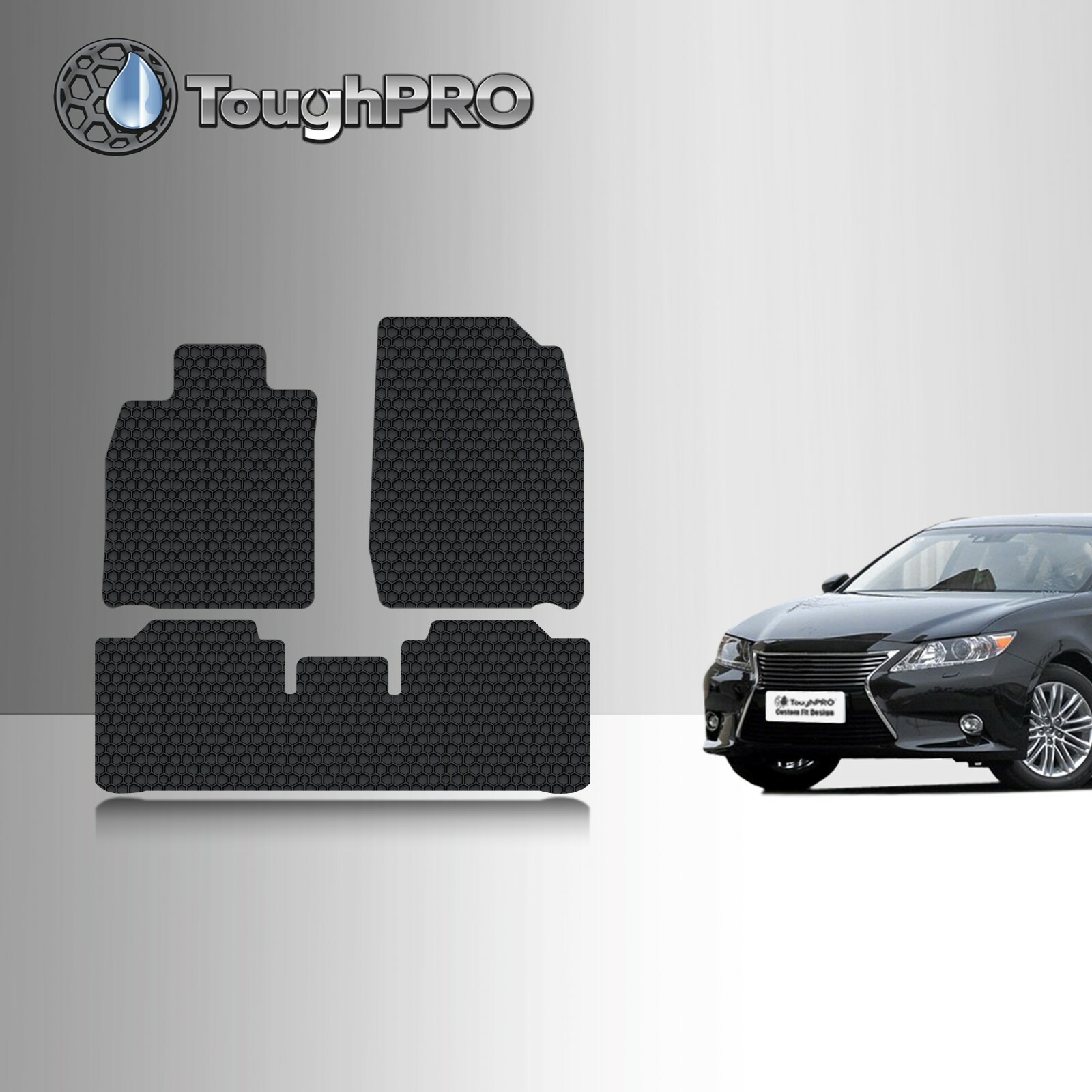 ToughPRO Floor Mats Black For Lexus ES350 All Weather Custom Fit 20132018 eBay