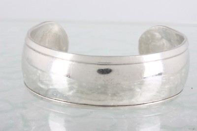 TT-06 STERLING SILVER MEXICO SOLID CUFF BRACELET 34.5 GRAMS FINE