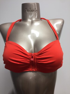 Haut de maillot de bain coques moulées plongeant orange Aubade Maillots