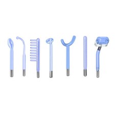 7Pcs/set Red/Blue/Purple Electrodes Glass Tube Glass Wand for Facial Body Care
