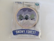 Leisure Arts make in a weekend Snowy Forest 14pc Embroidery Project