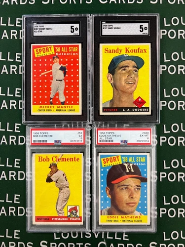 1958 Topps Baseball Complete Set Mickey Mantle Hank Aaron Willie Mays PSA SGC