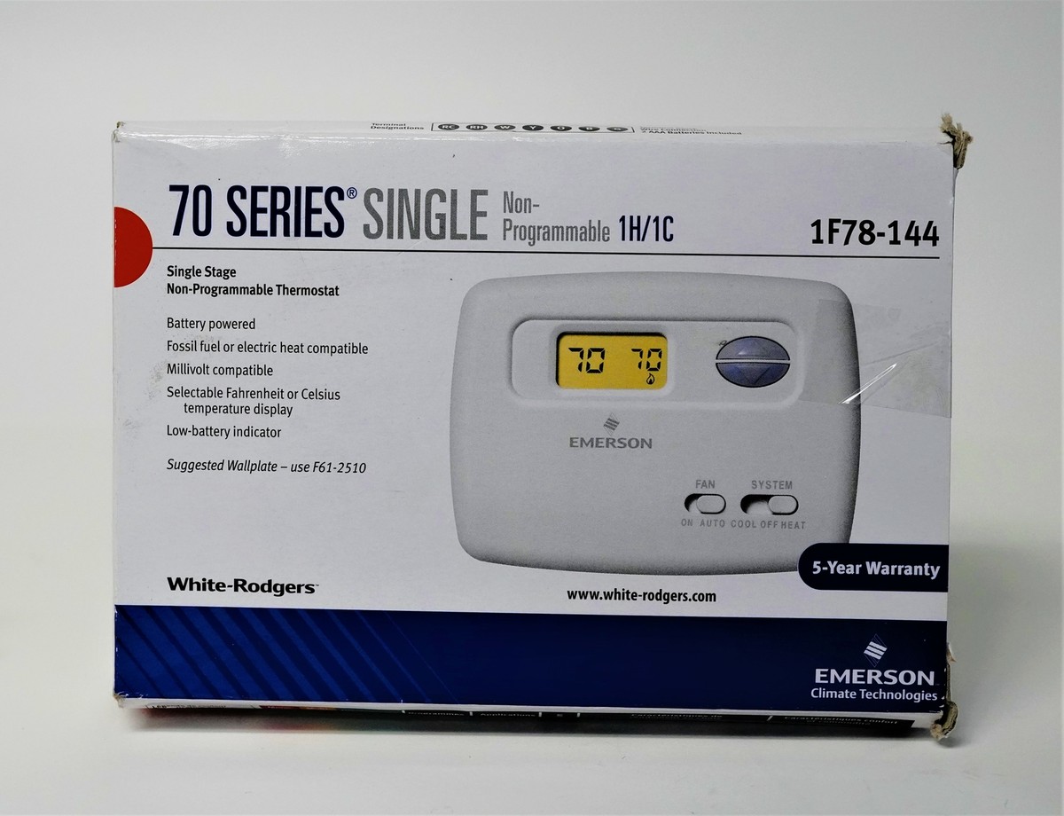 1F78-144 White Rodgers Wall Thermostat 24V Millivolt Battery Non  Programmable 786710100680 | eBay