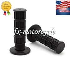 Black Rubber Handle Bar Hand Grips Ends For 7/8" 22mm Universal Handlebar A Pair