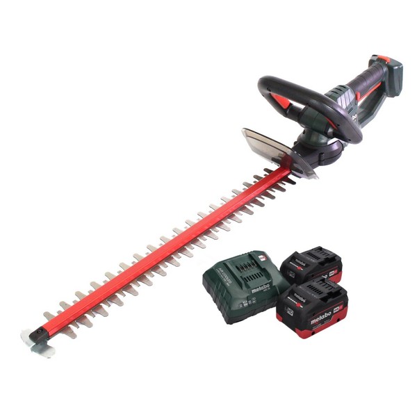 Metabo Hs 18 Ltx 45 Akku Heckenschere 18 V 43 Cm + 2X Akku 5,5 Ah + LadegeräT-image