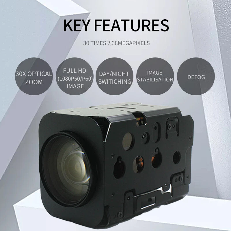 Sony FCB-EV7500 30x Optical Zoom + 12x Digital Zoom HD Color Camera Module Block - Image 2 of 4