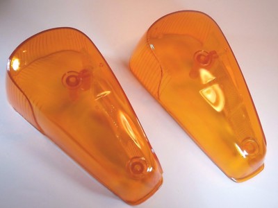 FRONT TURN SIGNAL LENS SET (PAIR) AMBER VOLKSWAGEN T1 BUG & SUPER BEETLE 1970-79
