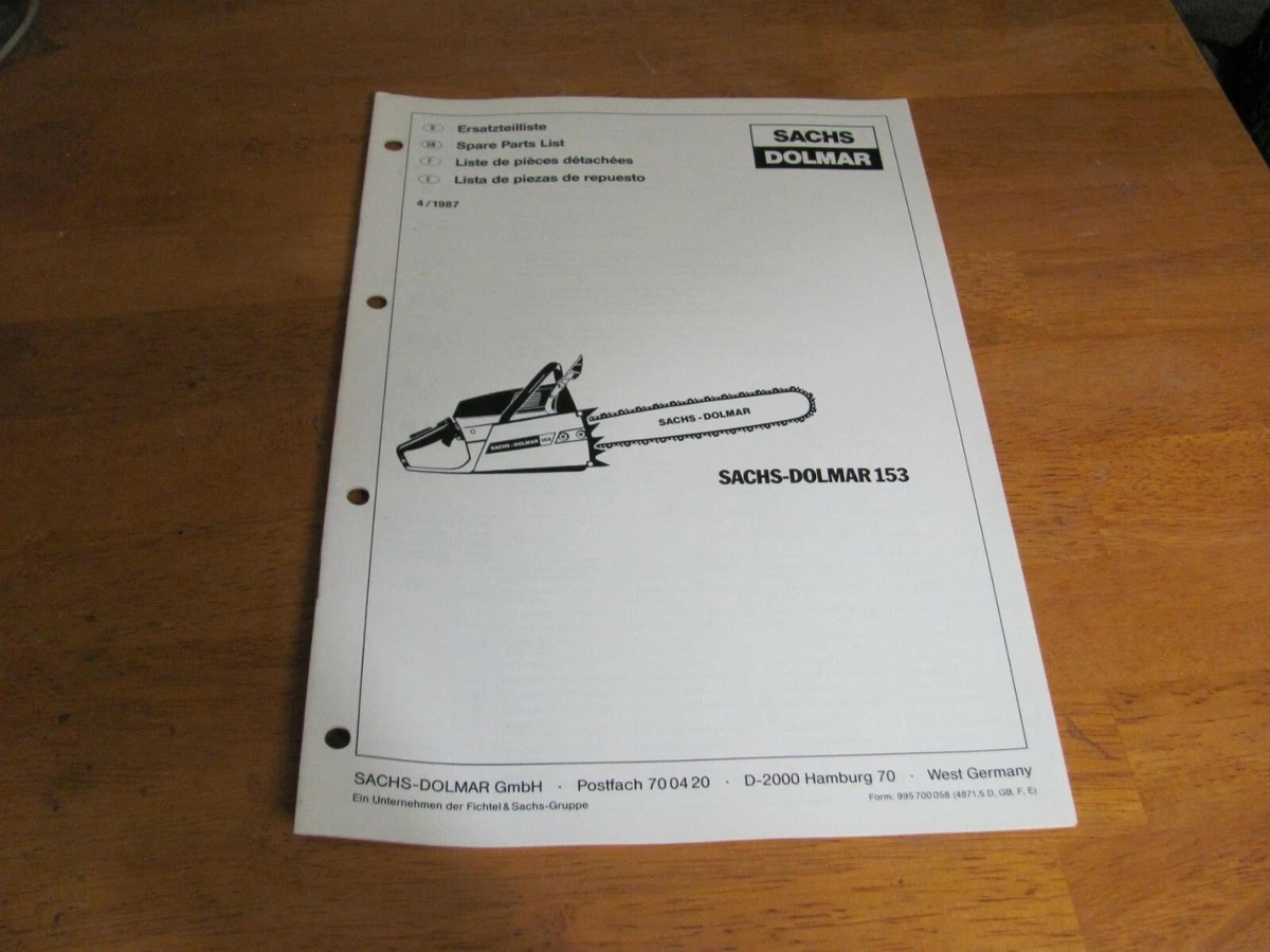 Image of Dolmar chainsaw spare parts on eBay