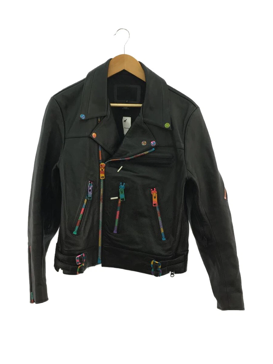 99 Is- Double Riders Jacket/2/Cowhide/Blk/Plain 22
