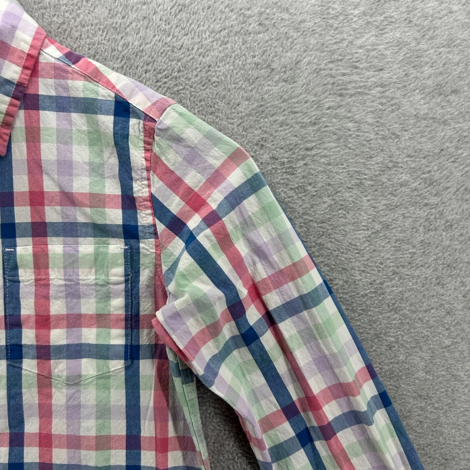 Crewcuts Shirt Boys Size 8 Plaid Multicolor Long Sleeve Button Up Easter - Image 3 of 4