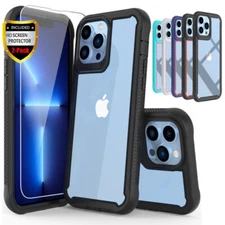 For iPhone 13 Pro Max Mini Shockproof Case  Heavy Duty Cover/Screen protector