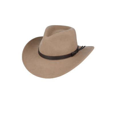 Cowboyhut mit breiter Krempe - knautschbarer Western-Sonnenhut aus Wolle für Herren & Damen, Handarbeit