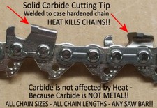 SOLID CARBIDE Chainsaw Chain for 16" Husqvarna Saws 576936556 H36-056 SEE VIDEO