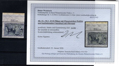 #ad Dr Infla 196IPOR Pressure Kopfstehend MNH Mint BPP Certificate Eur DA8315 GBP 68.30