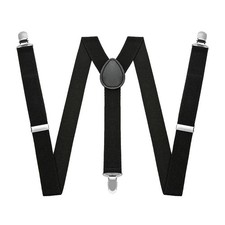 Y-Shape Suspender with 3 Strong Clips Adjustable Braces for Men Women Trousers