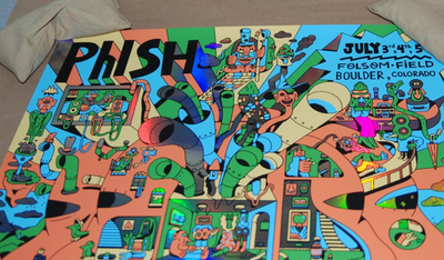 FOIL Phish Folsom Field Boulder Colorado 2025 Cezar Berje Screen