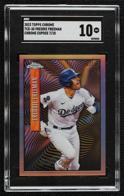 2023 Chrome Topps Exposé 7/10 Freddie Freeman #TCE-30 SGC 10 GEM tw0