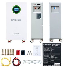 DATOUBOSS Batteriespeicher 15.36kWh 48V 300Ah LiFePO4 Batterie PV Speicher Solar