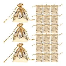  50 Pcs Jewelry Bag for Necklace Small Draw String Pouch Goody Bags