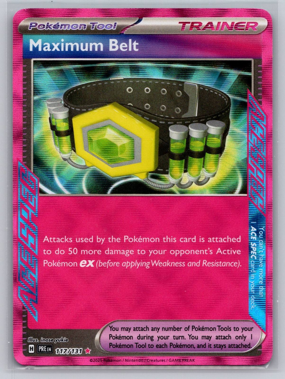 Pokemon Maximum Belt ACE SPEC Rare SV: Prismatic Evolutions 117/131 NM