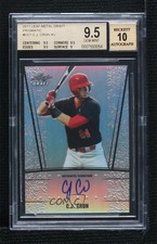 2011 Leaf Metal Draft Silver Prismatic 56/99 CJ Cron BGS 9.5 GEM MINT Auto 0s3