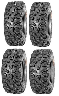 Full set of Kenda Bear Claw HTR Radial (8ply) 25x8-12 and 25x10-12 ATV Tires (4)