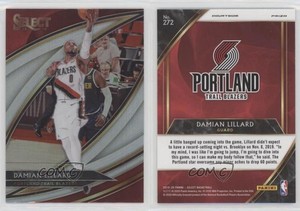 2019-20 Panini Select Courtside Silver Prizm Damian Lillard #272