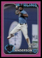 Tim Anderson 2024 Topps Chrome Pink Refractor Miami Marlins #204