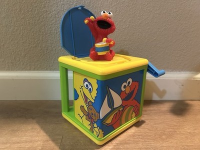 RARE VINTAGE SESAME STREET ELMO MUSIC JACK IN THE BOX 1994 BROKEN