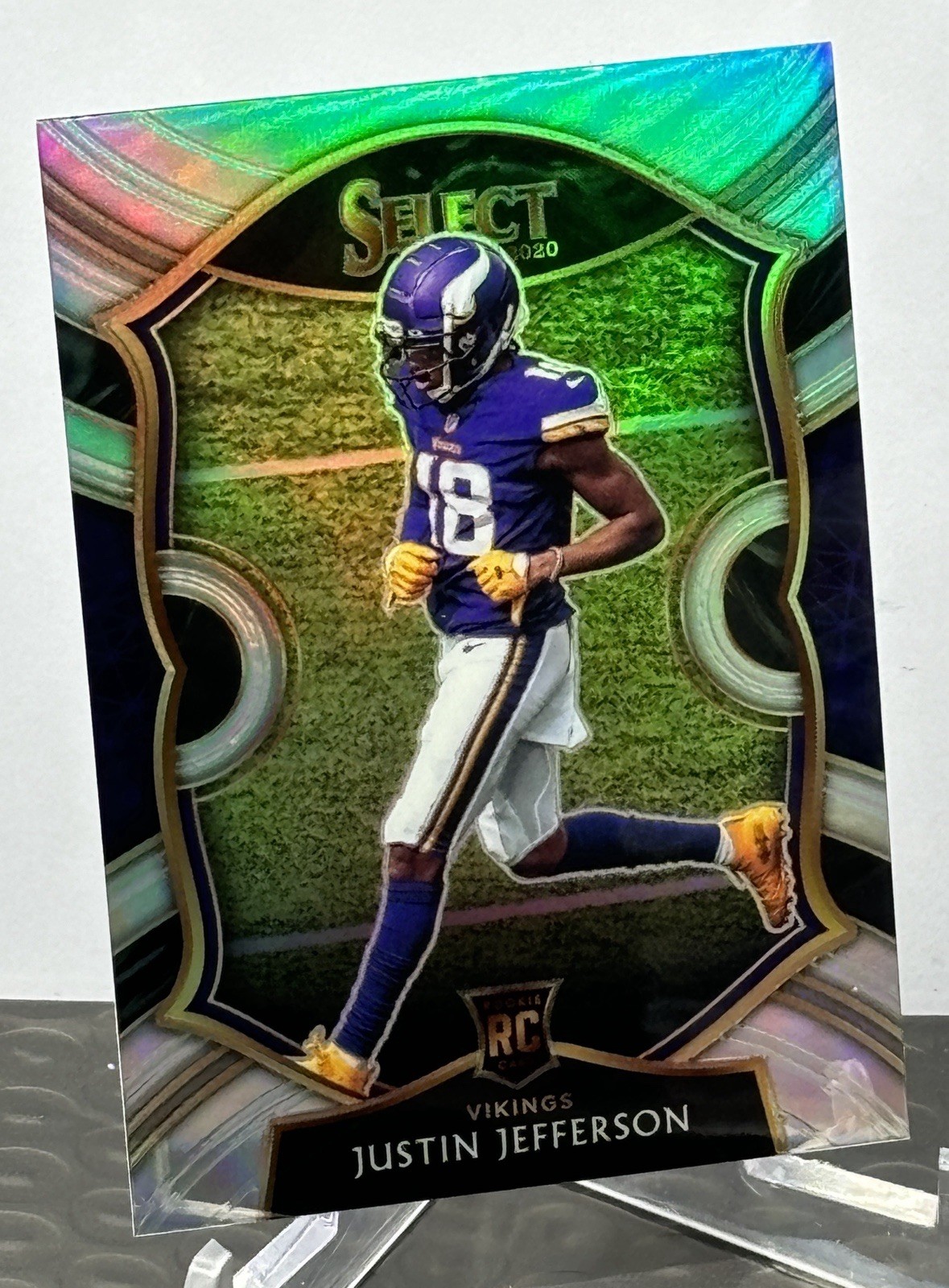 2020 Panini Select Justin Jefferson #61 Silver Prizm Rookie Card RC Vikings