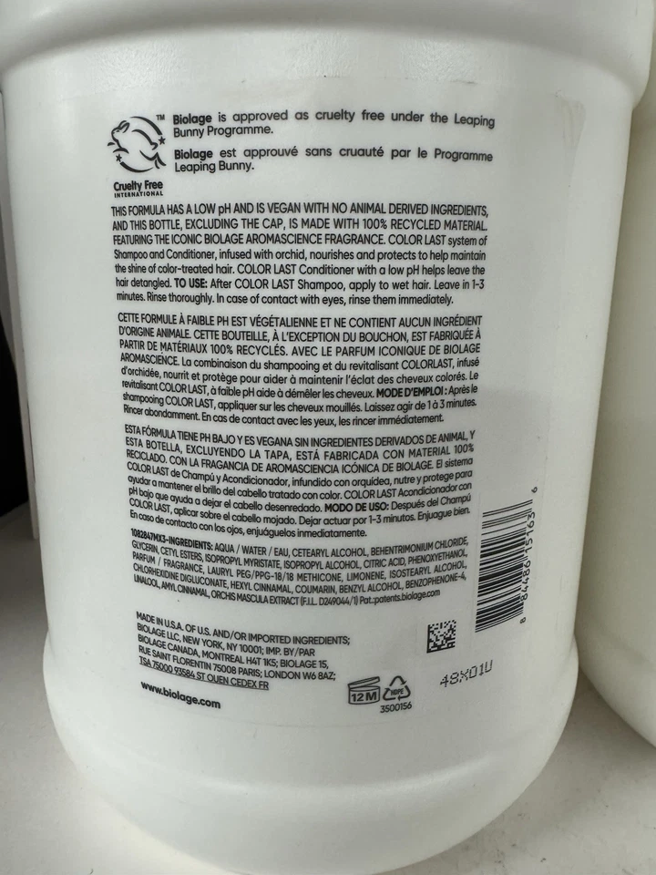 (2 Gallon Set) Biolage Color Last Shampoo and Conditioner Gallon Duo as pictured - Image 4 of 4
