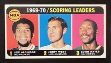 1970-71 Topps Scoring Leaders #1 (Lew Alcindor Jerry West Elvin Hayes) Vintage